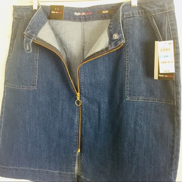 ‼️SOLD OUT‼️ #ZIPPER FRONT DENIM SKIRT - Picture 5 of 7